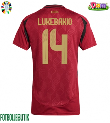 Belgien Dodi Lukebakio #14 Hemmatröja Kvinnor EM 2024 Kortärmad